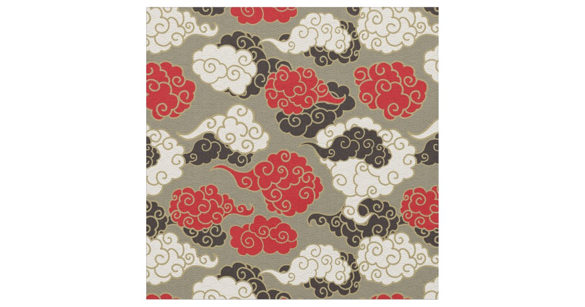 Japanese Asian Pattern Fabric | Zazzle.com