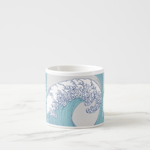 Japanese Asian Surf Wave Art Ocean Art Espresso Cup