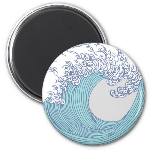 Japanese Asian Surf Wave Art Ocean Art Magnet