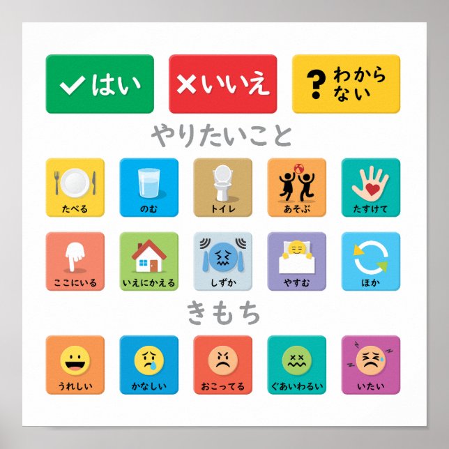 Japanese Autism AAC Pointing Communication 02 Poster (Front)