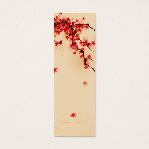Customizable Japanese Autumn Art Business Card Template