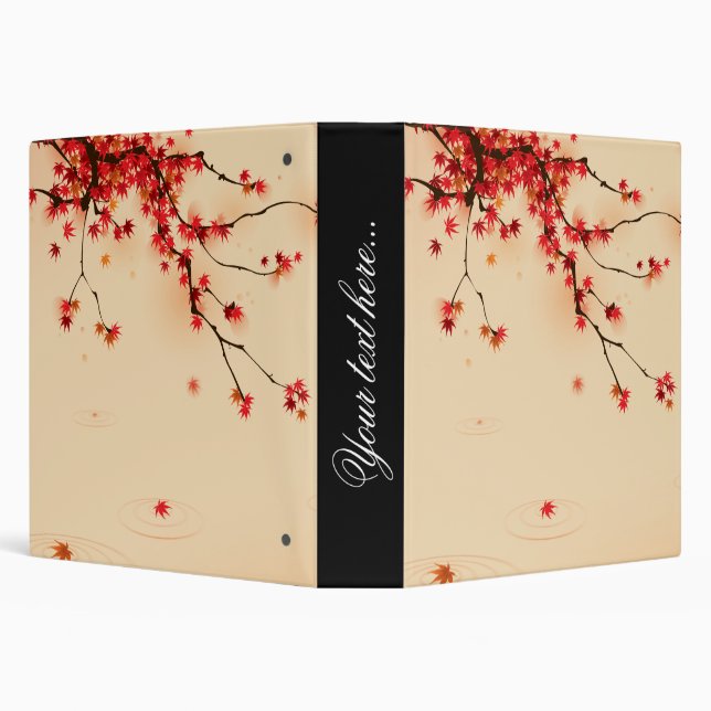 Japanese Autumn Art 3 Ring Binder (Background)
