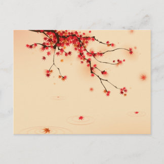 Japanese Autumn Art Postcard