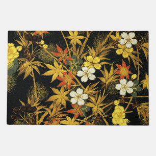 Japanese Autumn Leaves Antique Botanical Doormat