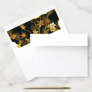 Japanese Autumn Leaves Antique Botanical Envelope Liner