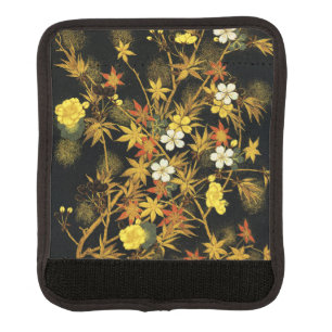 Japanese Autumn Leaves Antique Botanical Luggage Handle Wrap
