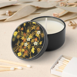 Japanese Autumn Leaves Antique Botanical Mini Candle Favors
