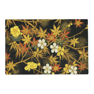 Japanese Autumn Leaves Antique Botanical Placemat