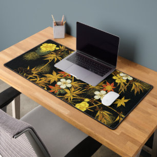 Japanese Autumn Leaves Antique Rich Classic Art Desk Mat