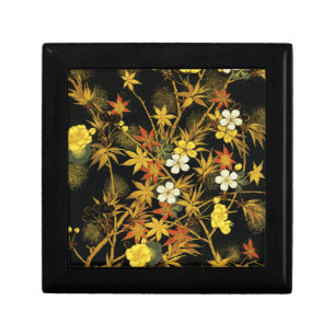 Japanese Autumn Leaves Antique Rich Classic Art Gift Box