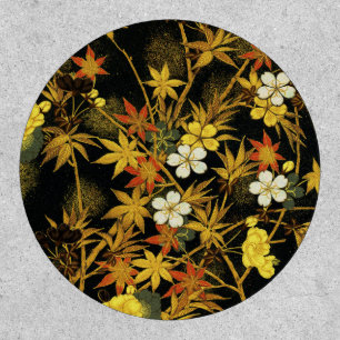 Japanese Autumn Leaves Antique Rich Classic Art Patch