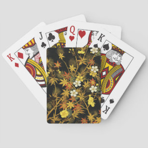 Japanese Autumn Leaves Antique Rich Classic Art Poker Cards