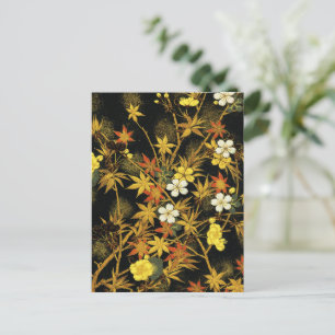 Japanese Autumn Leaves Antique Rich Classic Art Postcard