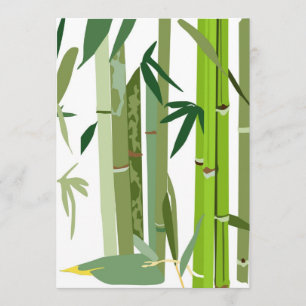 Japanese Bamboo Illustration invite