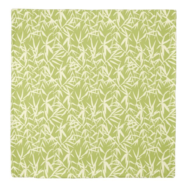 Japanese Bamboo Watercolor Duvet Cover (Front)