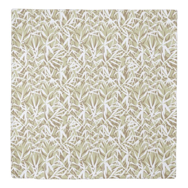 Japanese Bamboo Watercolor Duvet Cover (Front)