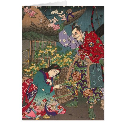 Japanese Beautiful Geisha Samurai Art Cards (Front)