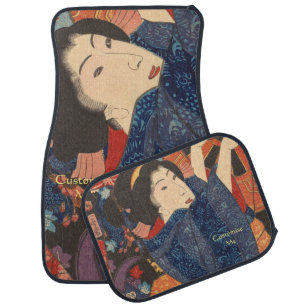 Japanese Beauty airs colourful garments Car Mat
