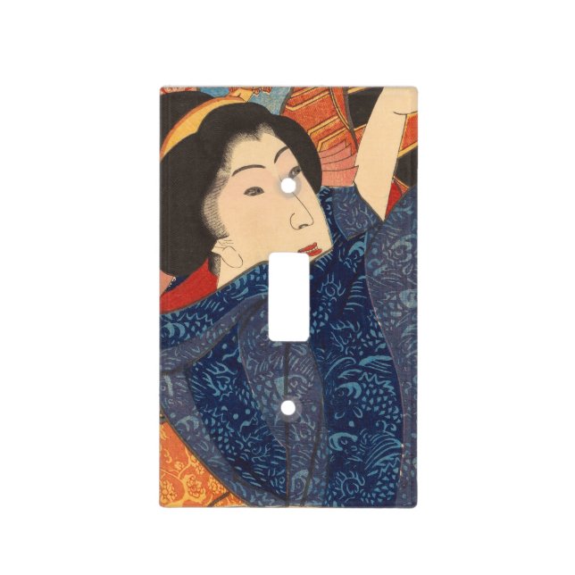 Japanese Beauty airs colourful garments Light Switch Cover (Front)