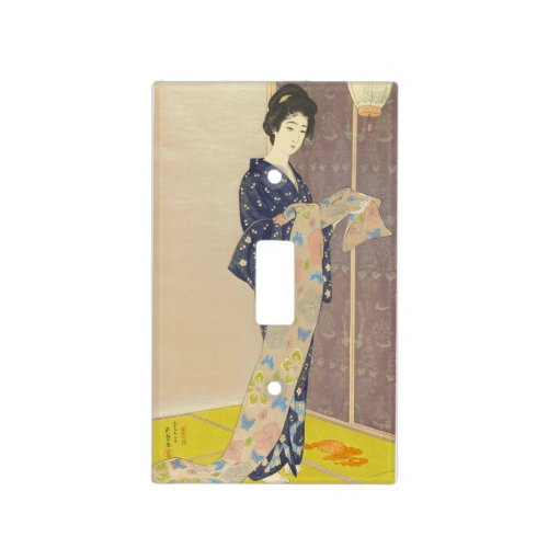 Japanese Beauty in Summer Kimono Light Switch Cover