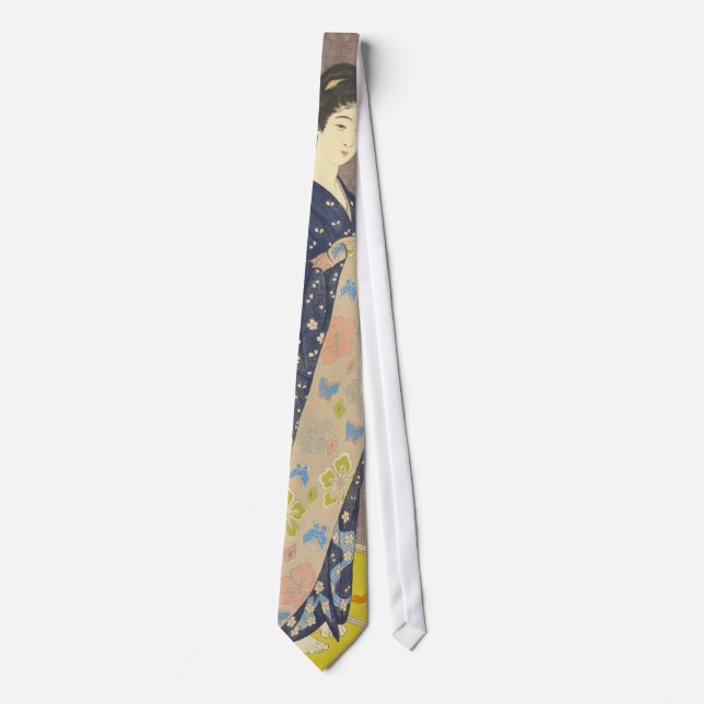 Japanese Beauty in Summer Kimono Neck Tie (Front)