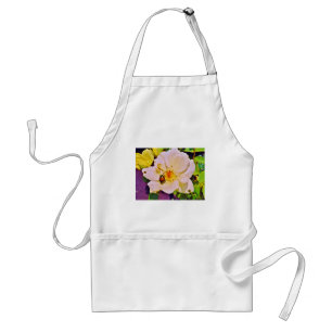Japanese Beetle on White Rose Adult Apron