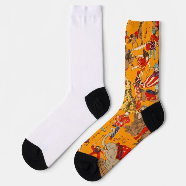 Japanese Big Circus 1871 Sustainable Premium Socks (Left)