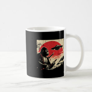 Japanese Bigfoot Samurai Ufo Vintage Sasquatch Men Coffee Mug