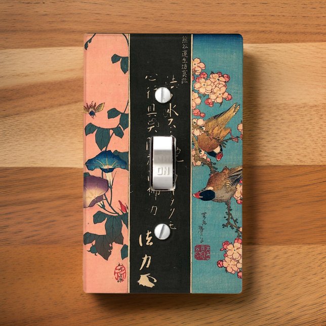 Japanese Bird and Flower Painting  Light Switch Cover (Creator Uploaded)
