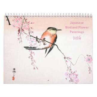 Japanese Bird and Flower Paintings 2026 Calendar