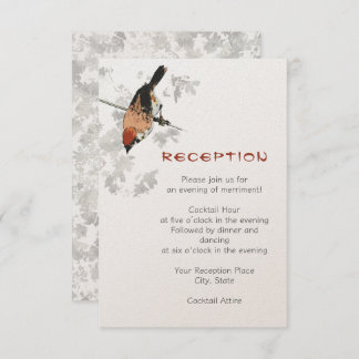 Japanese Bird Botanical Reception Enclosure Card