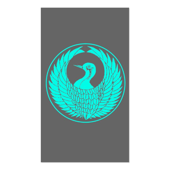 Japanese bird crest business card