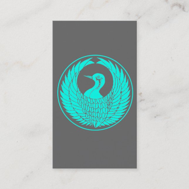 Japanese bird crest business card (Front)
