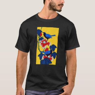 Japanese Bird Flower Tree Sakura Blossom Flowers T-Shirt