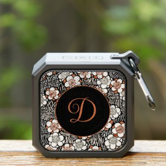 Japanese Black and Red Floral Pattern