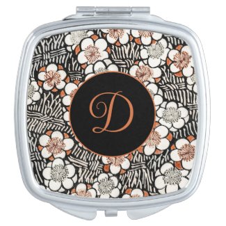 Japanese Black and Red Floral Pattern Personalized