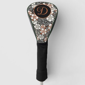 Japanese Black and Red Floral Pattern Personalized