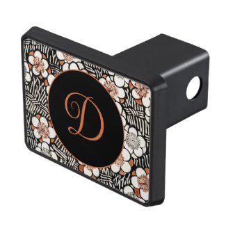 Japanese Black and Red Floral Pattern Personalized