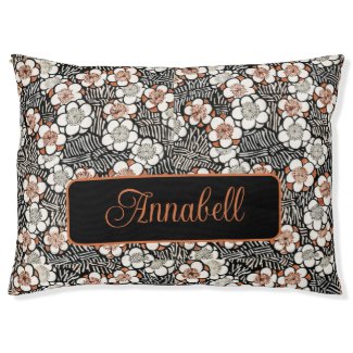 Japanese Black and Red Floral Pattern Personalized