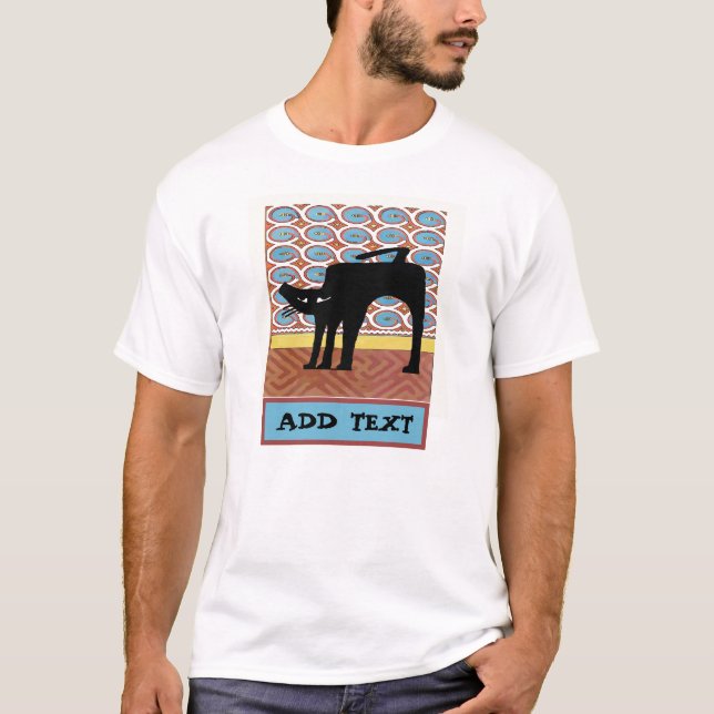 Japanese Black Cat Print T-Shirt (Front)