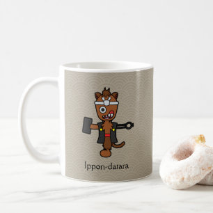 Japanese Blacksmith Ippon-datara: Cartoon Yokai Coffee Mug