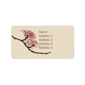 Japanese Blossom Label by Ricaso_Wedding at Zazzle