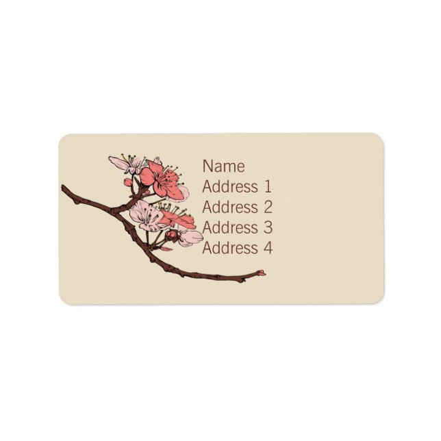 Japanese Blossom Label (Front)