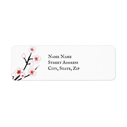 Japanese blossom Return Address Label