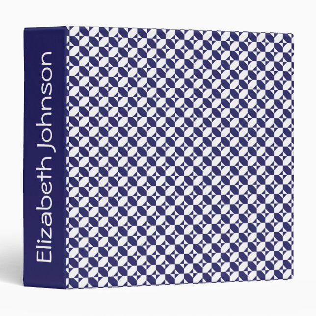 Japanese Blue 3 Ring Binder (Front/Spine)