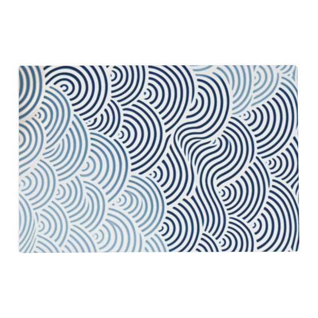 Japanese blue and white placements - two designs placemat (Front)