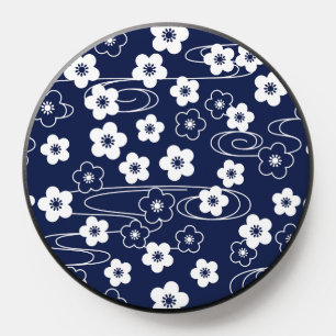 Japanese Blue Sakura Cherry Blossom Flowers PopSocket