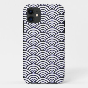 Japanese Blue Waves Seigaiha Sea iPhone 11 Case