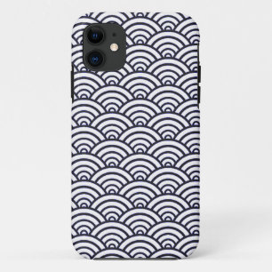 Japanese Blue Waves Seigaiha Sea iPhone 11 Case
