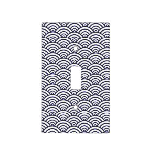 Japanese Blue Waves Seigaiha Sea Light Switch Cover